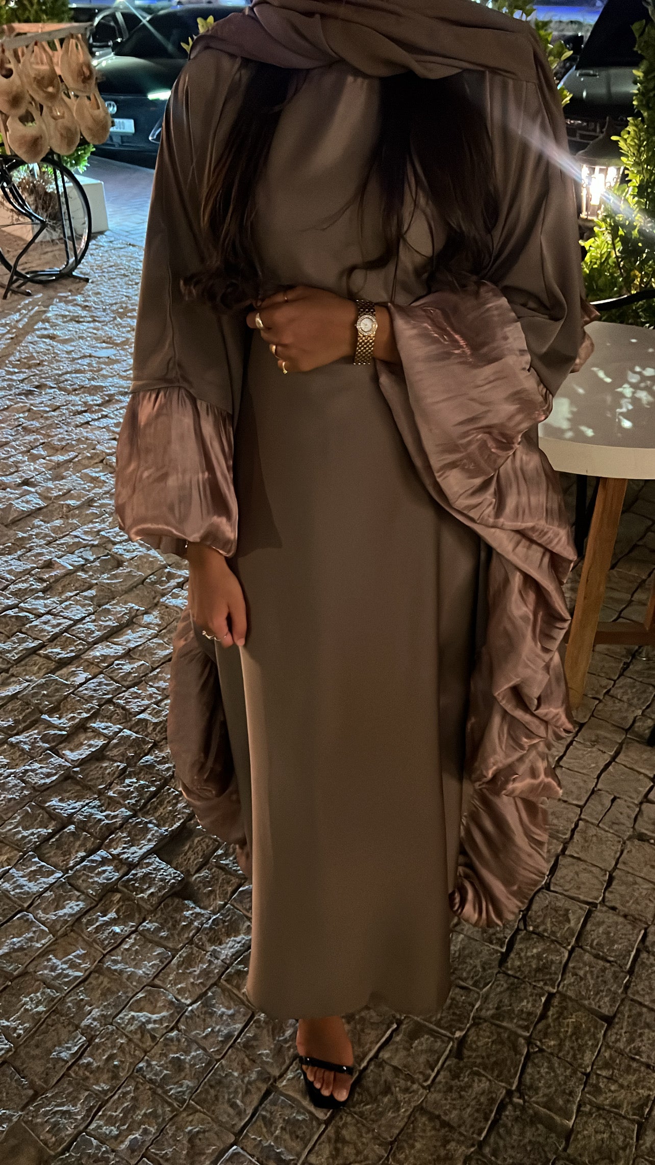 FAWZYA ABAYA TAUPE