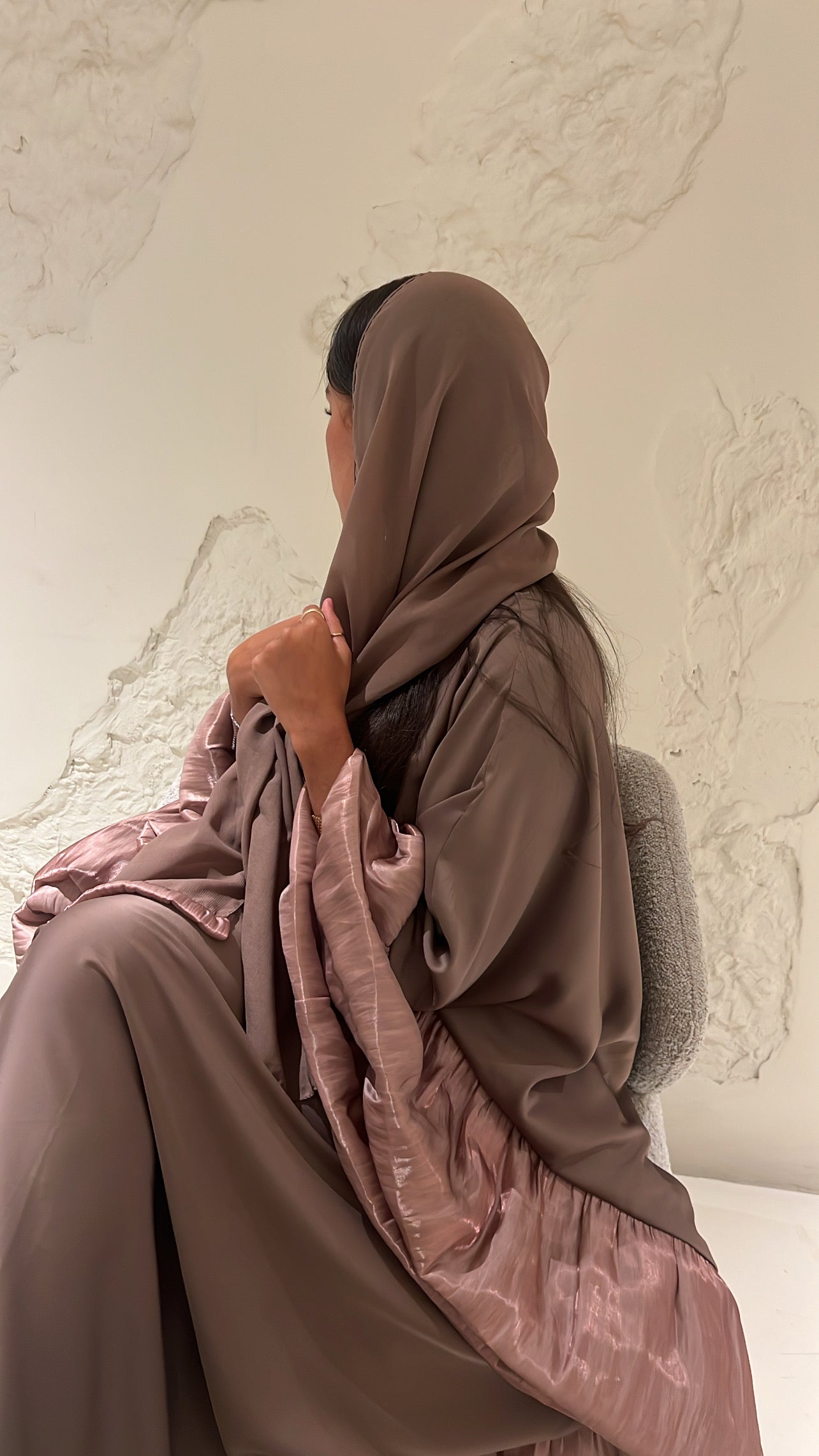 FAWZYA ABAYA TAUPE