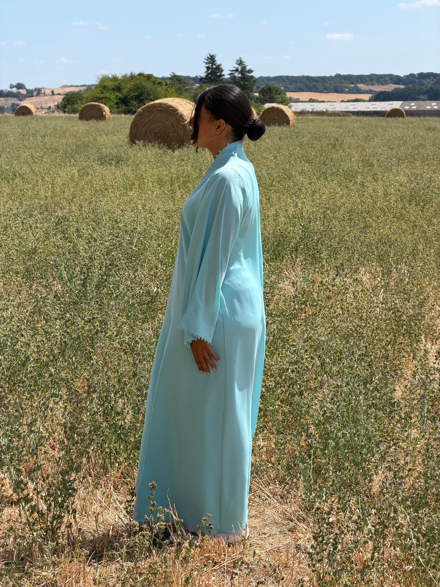 KIMONO PEARL BLEU AZUR