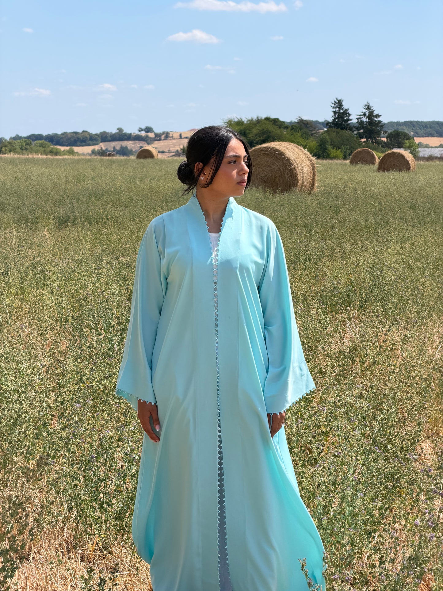 KIMONO PEARL BLEU AZUR