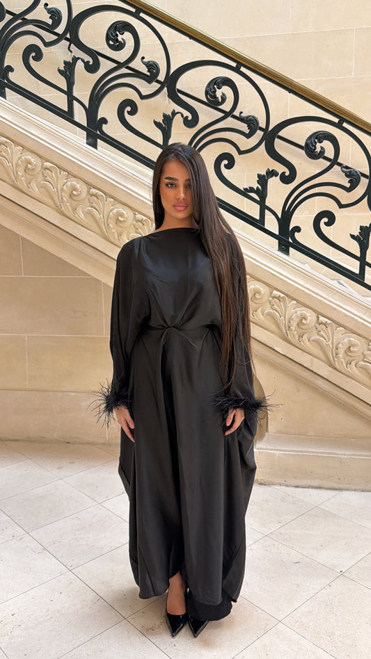 ABAYA PLUME NOIR