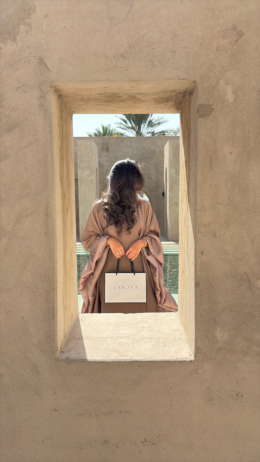 FAWZYA ABAYA TAUPE