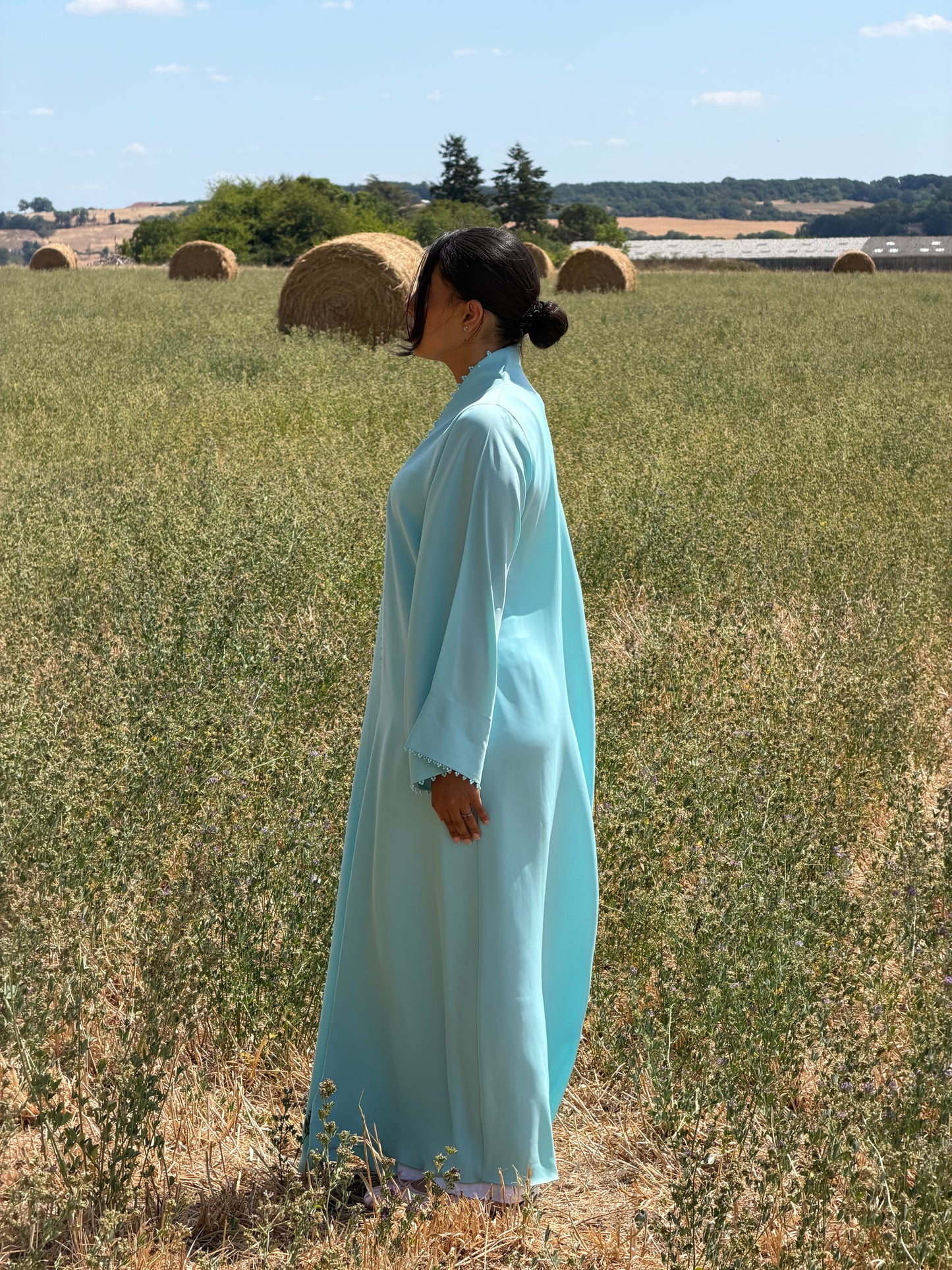 KIMONO PEARL BLEU AZUR